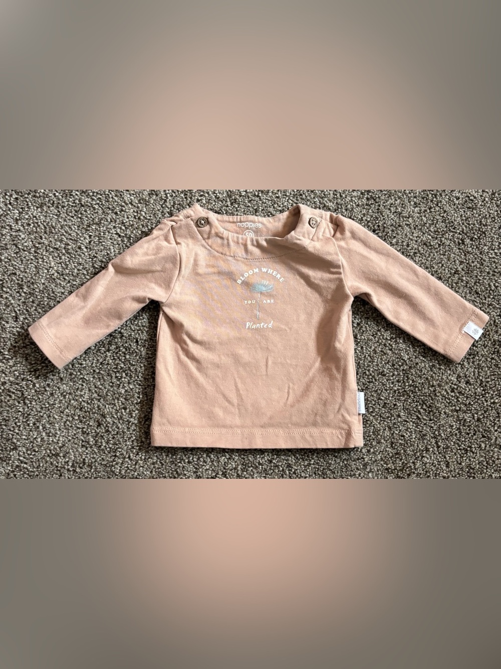 Noppies Rose Pink Long Sleeve Floral Graphic Tee